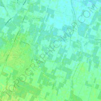 Carte topographique Trignano, altitude, relief