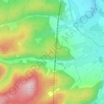 Carte topographique Friedenshöhe, altitude, relief