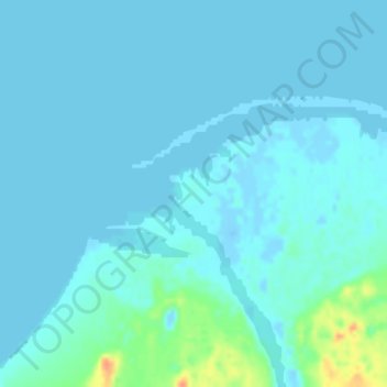 Carte topographique Cape York, altitude, relief