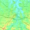 Carte topographique Balaraja, altitude, relief
