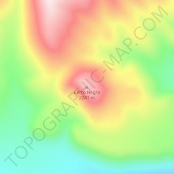 Carte topographique Cerro Negro, altitude, relief