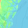Carte topographique Sapelo Island, altitude, relief