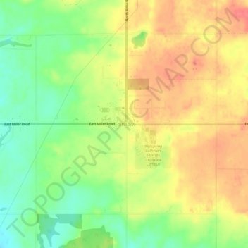 Carte topographique Fairview, altitude, relief