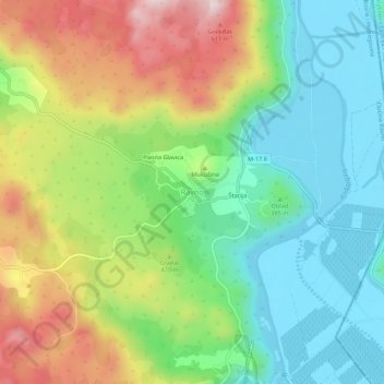 Carte topographique Ravno, altitude, relief