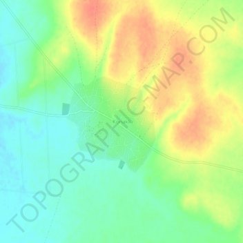 Carte topographique Konaklı, altitude, relief