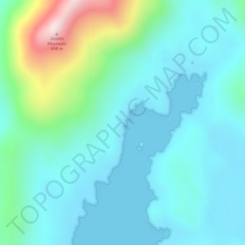 Carte topographique Chichagof, altitude, relief