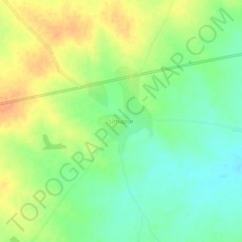 Carte topographique Umapur, altitude, relief