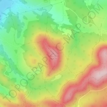 Carte topographique Stéaumont, altitude, relief