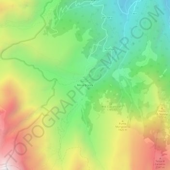 Carte topographique Meire Bigoire, altitude, relief