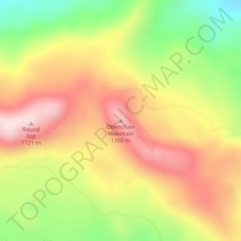 Carte topographique Obenchain Mountain, altitude, relief