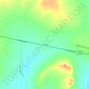 Carte topographique Cornudas, altitude, relief