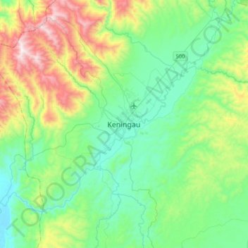Carte topographique Keningau, altitude, relief