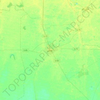 Carte topographique Badin, altitude, relief