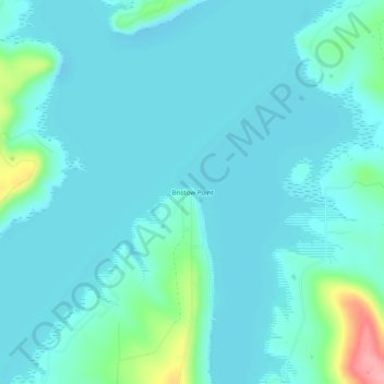 Carte topographique Bristow Point, altitude, relief
