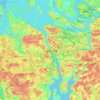 Carte topographique Södertälje, altitude, relief