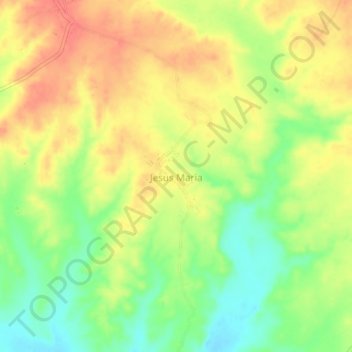 Carte topographique Jesus Maria, altitude, relief