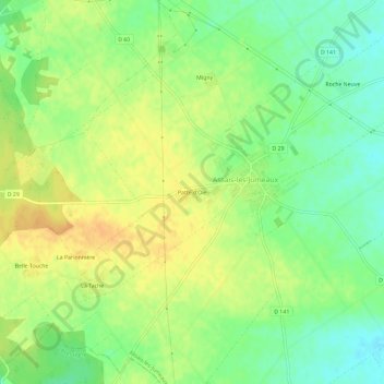 Carte topographique Patte d'Oie, altitude, relief
