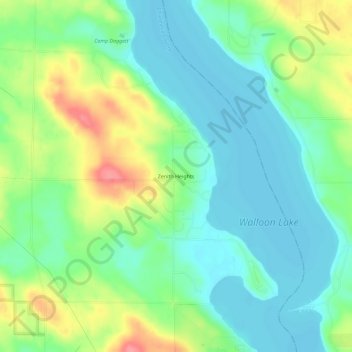 Carte topographique Zenith Heights, altitude, relief