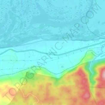 Carte topographique Bagori, altitude, relief