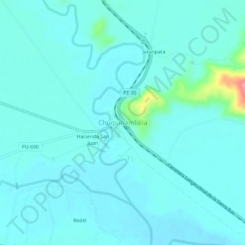 Carte topographique Chuquibambilla, altitude, relief
