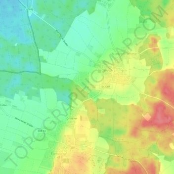 Carte topographique Tal, altitude, relief