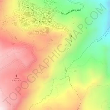 Carte topographique Moserrate, altitude, relief