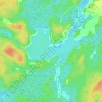 Carte topographique Crawford Lake, altitude, relief