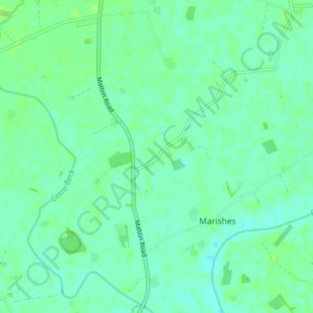 Carte topographique High Marishes, altitude, relief