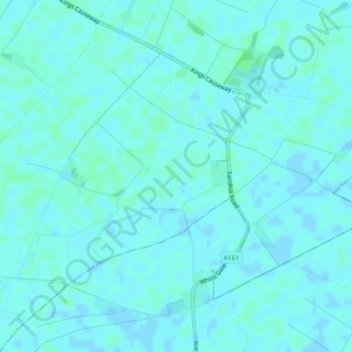 Carte topographique Ousefleet Pasture, altitude, relief