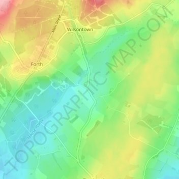 Carte topographique Bridgeend, altitude, relief