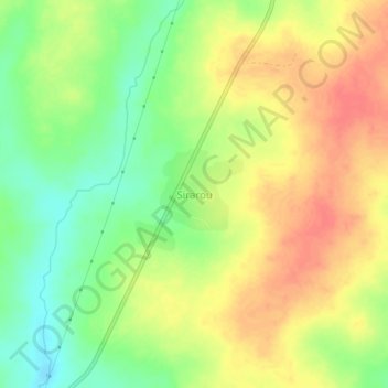 Carte topographique Sirarou, altitude, relief