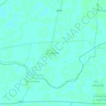 Carte topographique Parimella, altitude, relief