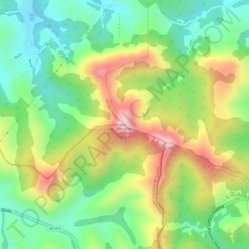 Carte topographique Serra do Mursa, altitude, relief
