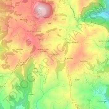 Carte topographique Viaverde, altitude, relief
