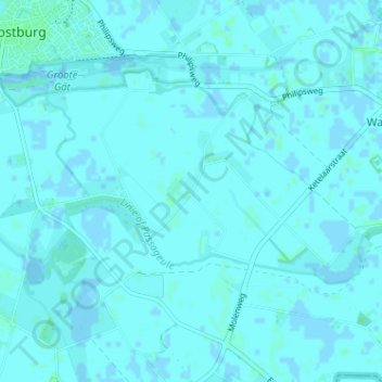 Carte topographique Klein-Brabant, altitude, relief