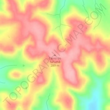 Carte topographique Cerro do Tarumã, altitude, relief