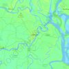 Carte topographique Barisal, altitude, relief