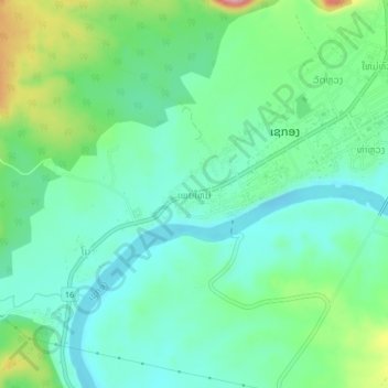 Carte topographique Phia-Mai, altitude, relief