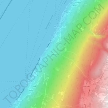 Carte topographique Campo, altitude, relief