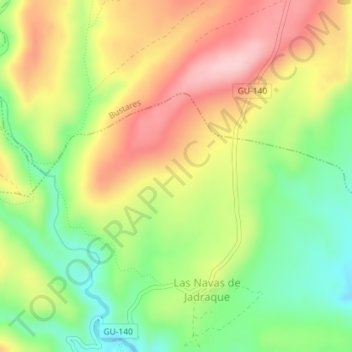 Carte topographique El Manzanillo, altitude, relief