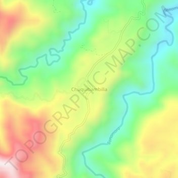 Carte topographique Chuquibambilla, altitude, relief