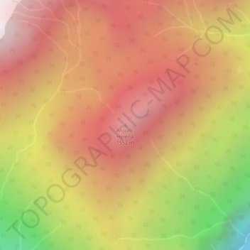 Carte topographique Mount Helena, altitude, relief