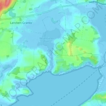 Carte topographique Seedorf, altitude, relief