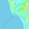 Carte topographique Necoclí, altitude, relief