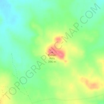 Carte topographique Indian Hills, altitude, relief