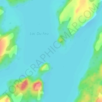 Carte topographique Lac du Feu, altitude, relief