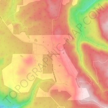 Carte topographique Drake Crossing, altitude, relief