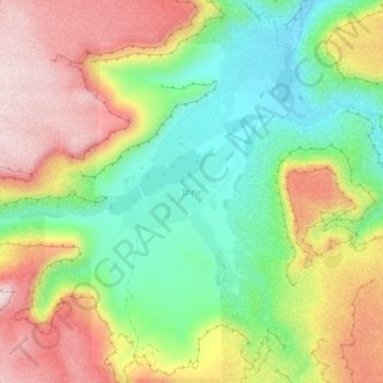 Carte topographique Ihrir, altitude, relief