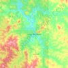 Carte topographique Kaga-Bandoro, altitude, relief