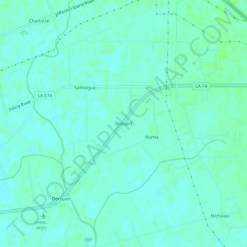 Carte topographique Norbert, altitude, relief